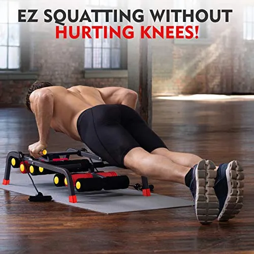 MBB EZ Squatting, Roller Massage Machine,Home Gym Equipment, 10 in 1 Exercise Machine,Ab Machine,Burn Fat All Over Your Body,Protect Your Knees. Abs and Total Body Workout,Brand and Patent Owner