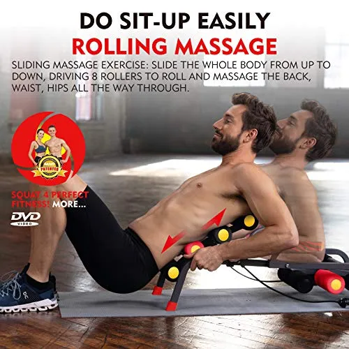 MBB EZ Squatting, Roller Massage Machine,Home Gym Equipment, 10 in 1 Exercise Machine,Ab Machine,Burn Fat All Over Your Body,Protect Your Knees. Abs and Total Body Workout,Brand and Patent Owner