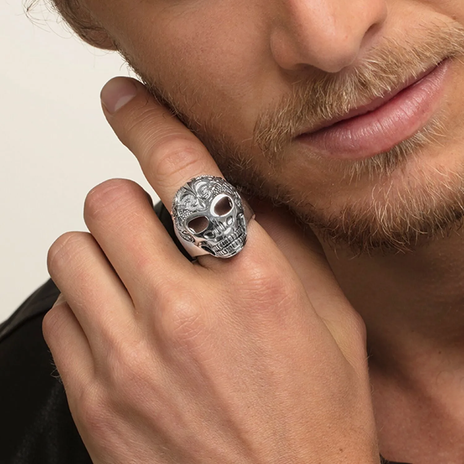 "Lily Skull" Ring