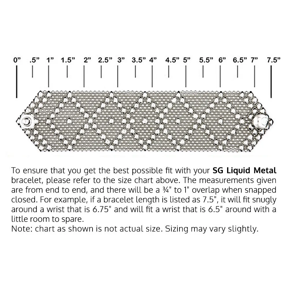 SG Liquid Metal CMB9Z-N Chrome Finish Bracelet by Sergio Gutierrez