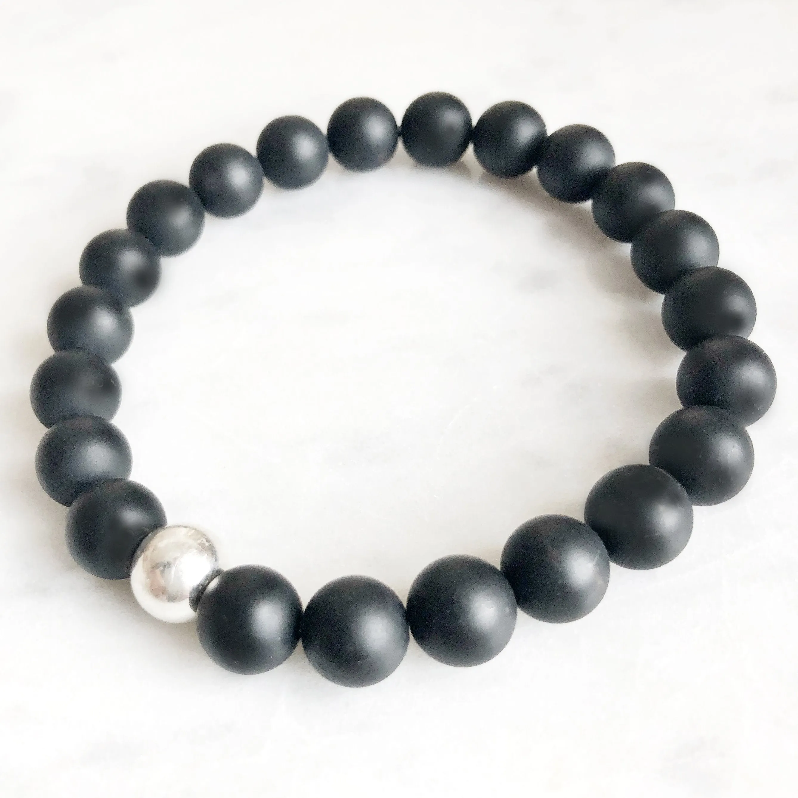 Smooth Onyx Bracelet for Confidence & Power