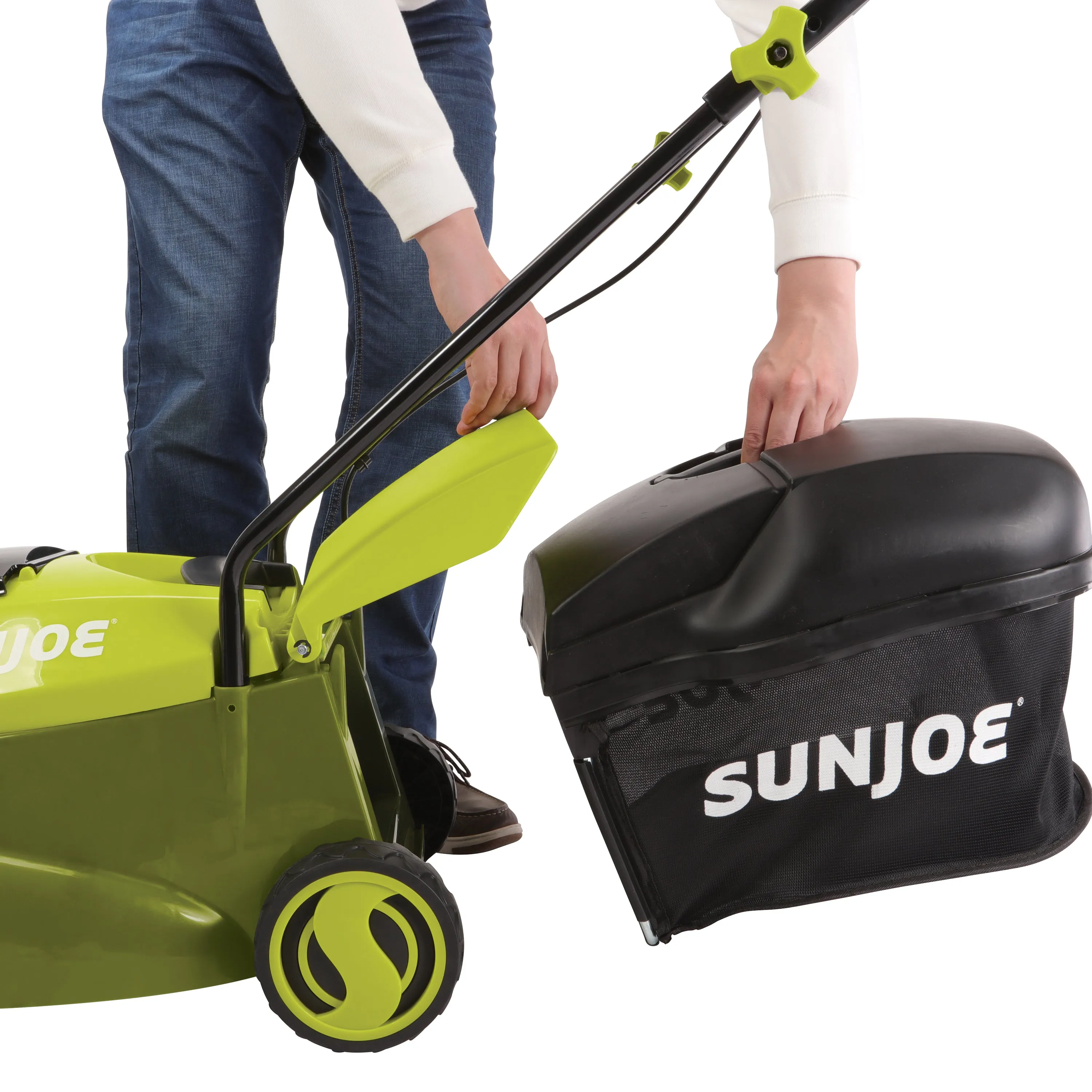 Sun Joe MJ24C-14 24-Volt* IONMAX Cordless Brushless Lawn Mower Kit | 14-inch | W/ 4.0-Ah Battery   Charger