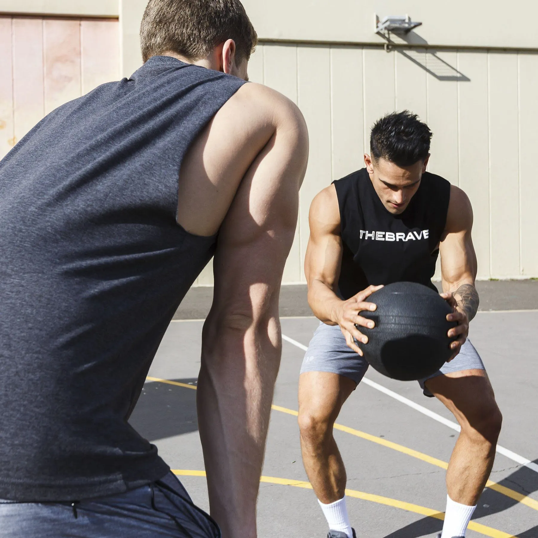 The Brave - Men's Waverider Muscle Tank - Black/White