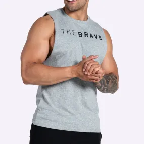 The Brave - Unisex Signature Tank - Light Grey Marl