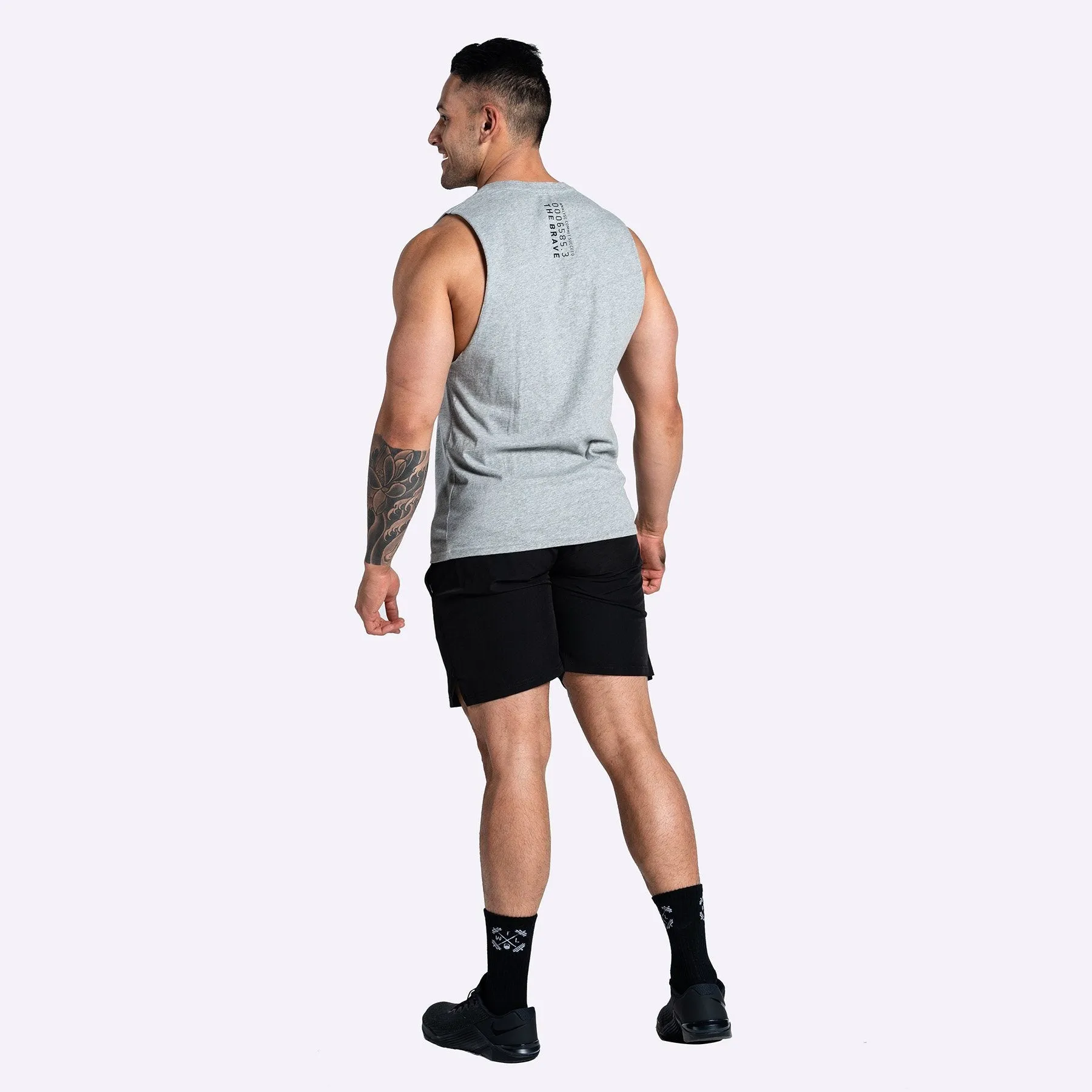 The Brave - Unisex Signature Tank - Light Grey Marl