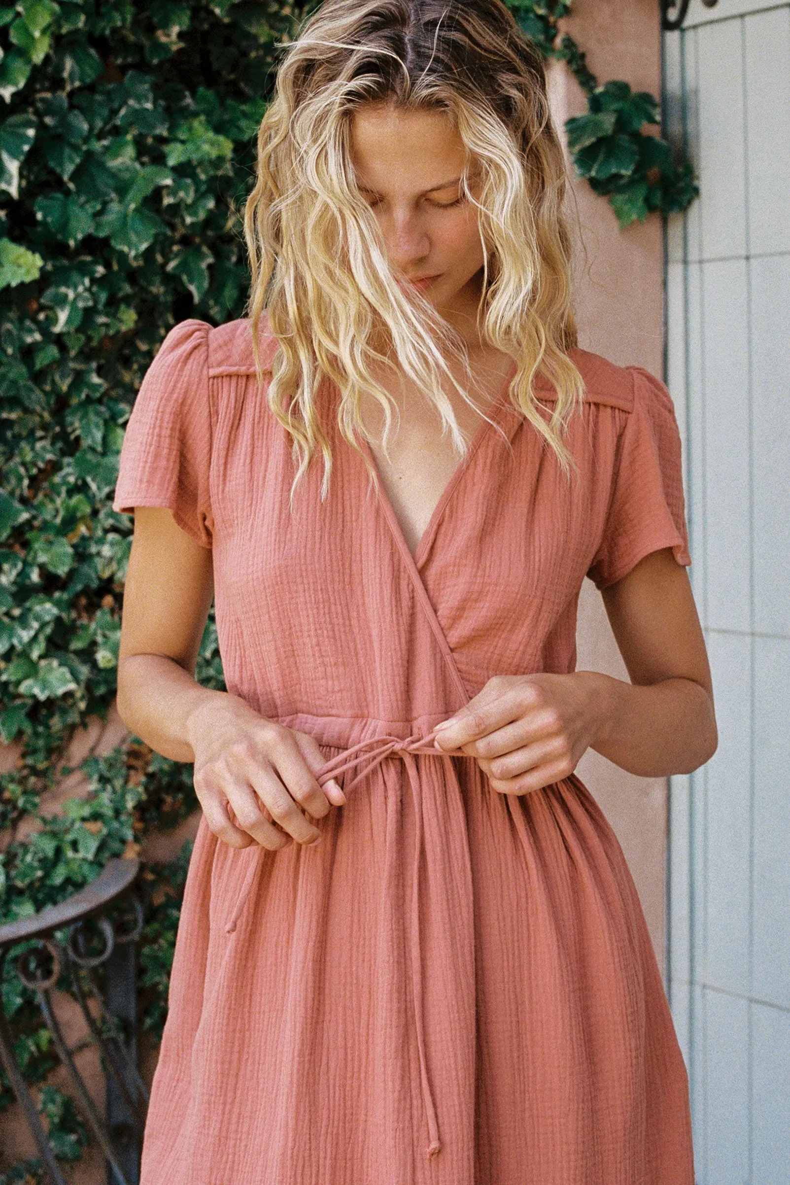 The Dawn Dress Petites | Terracotta Gauze