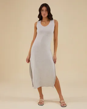 V-neck Muscle Midi Dress