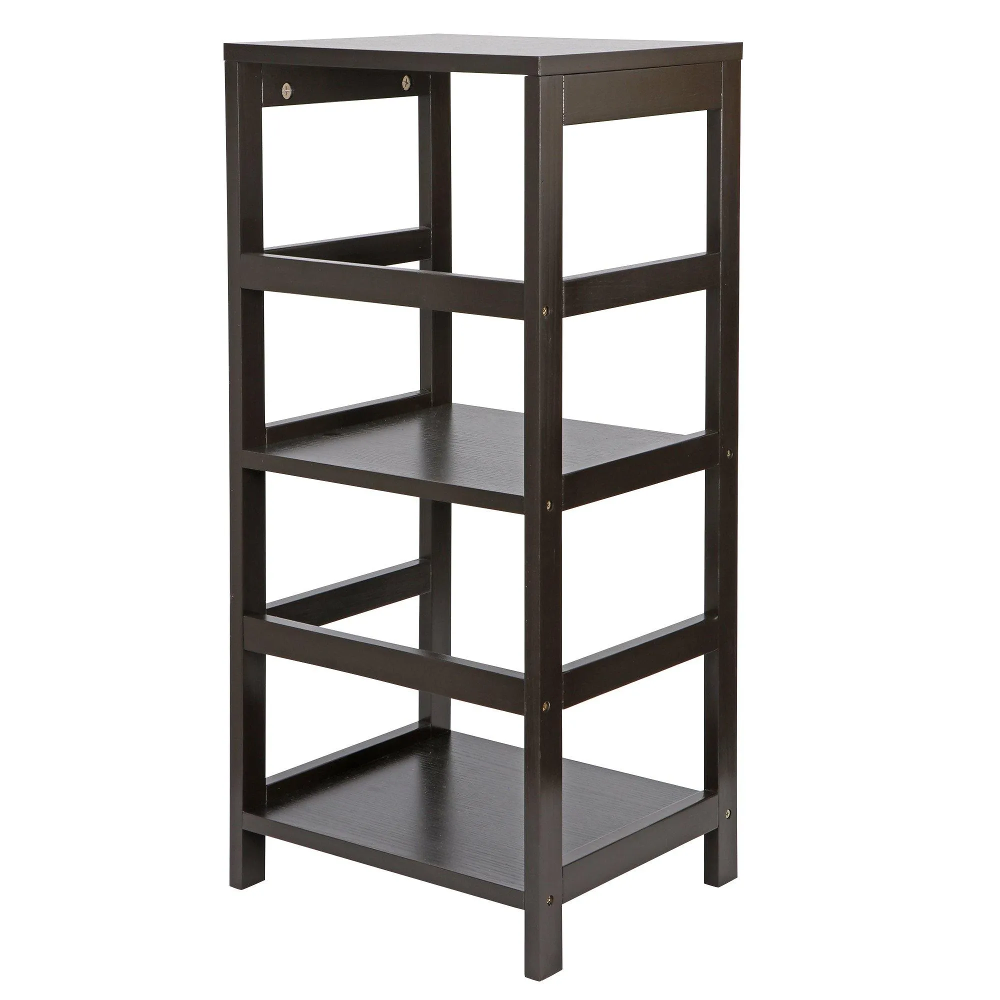 ZENY™ 3-Shelf Open Wood Shelving Unit, Living Room End Table, Side Table w/ Storage Shelf Set of 2