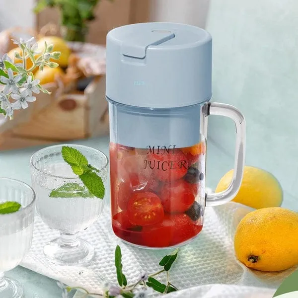 ZipPuree™️ 2 In 1 Portable Crusher Juicer With Handle & Straw